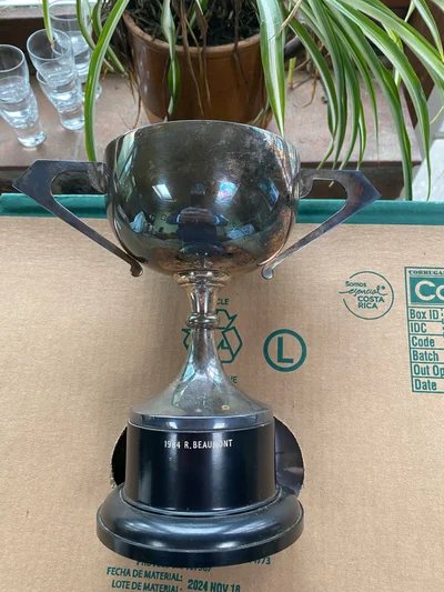 Park Langley Trophy Reverse, 1984 Bob Beaumont in white on ebony base